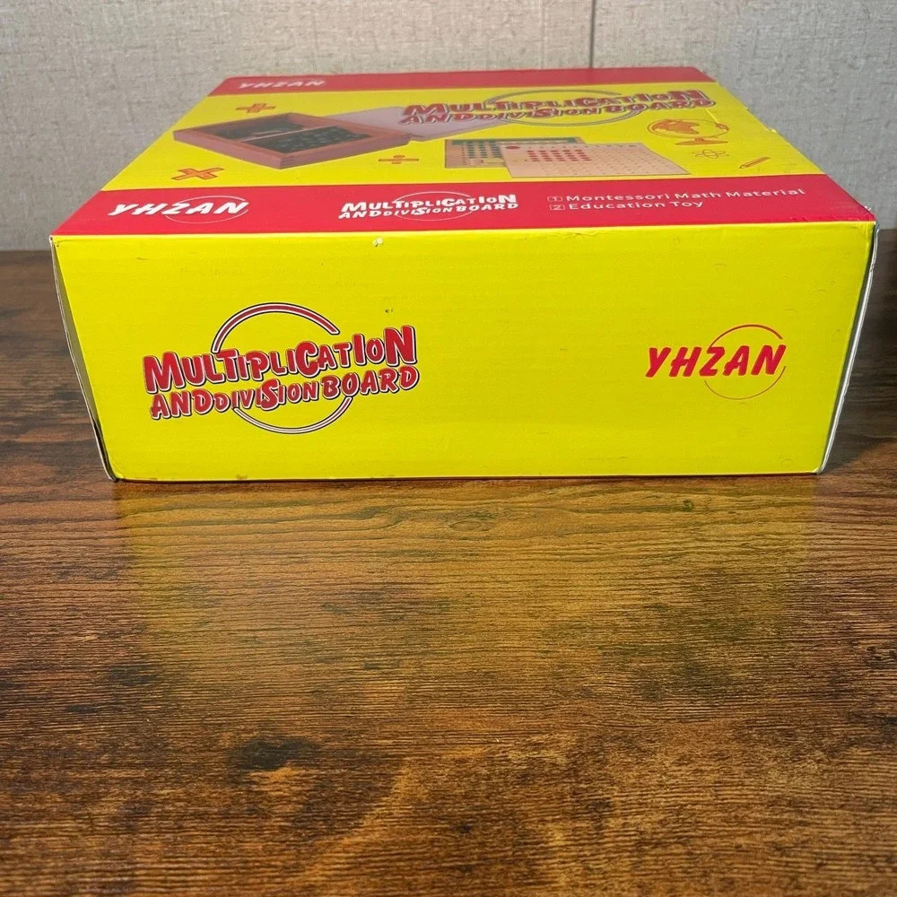 YHZAN Montessori Multiplication & Division Board Wood Math Manipulative